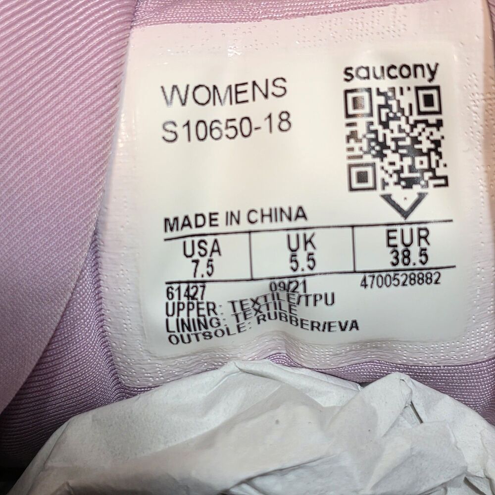 Saucony Ride 14 Running Shoes S10650-18 Quartz Vizigold Violet Women's Size 7.5 - Picture 7 of 7